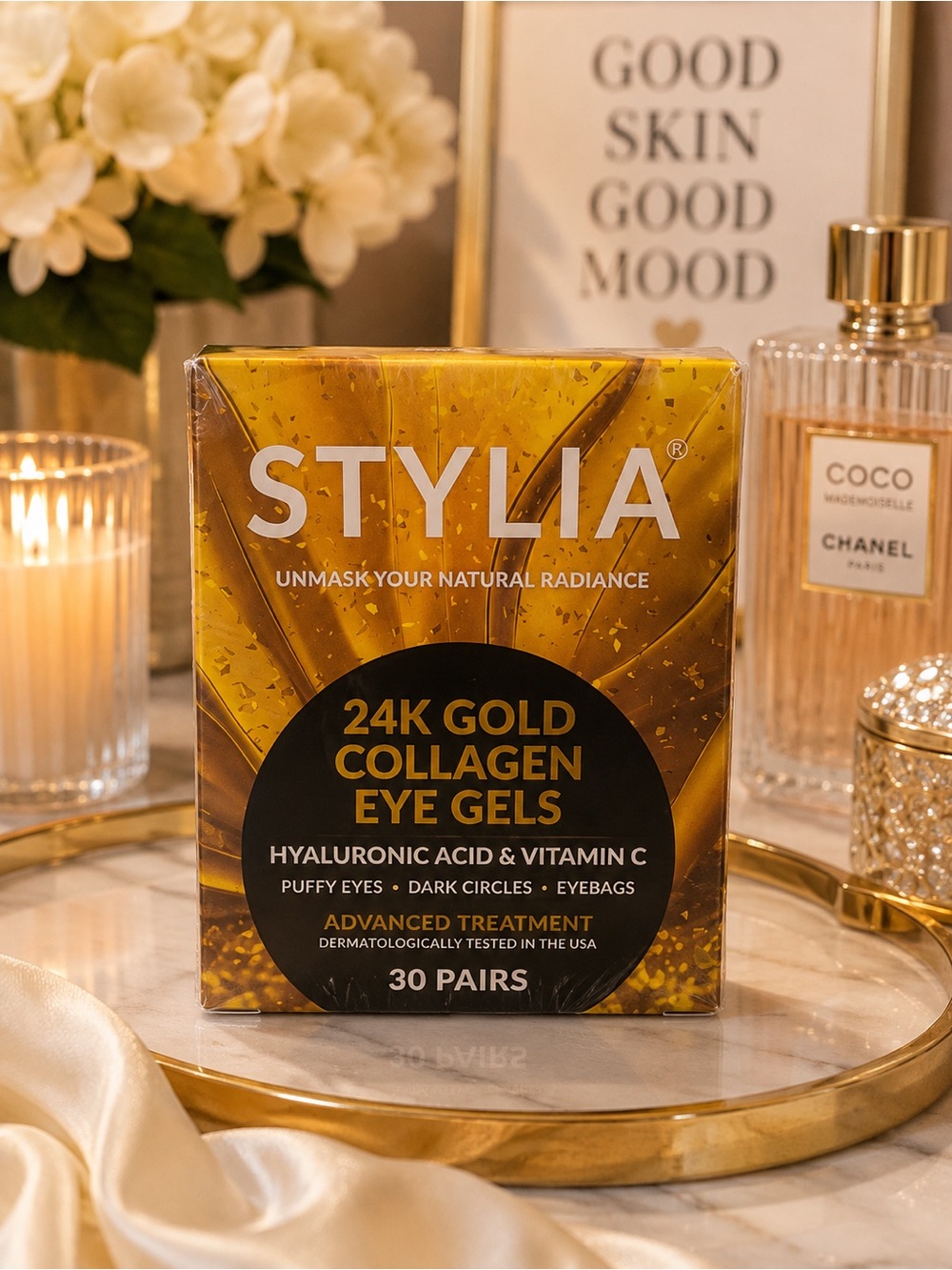 STYLIA 24K Gold Collagen Eye Gels - 30 pairs